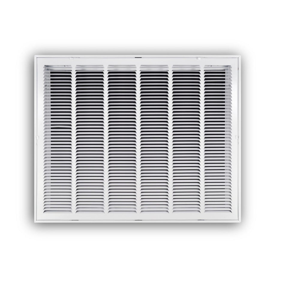 TRUaire 19030X24, 30x24 Return Air Filter Grille, Hinged Face, White Steel Filter Back Vent Cover, Fits 30x24x1 Filter, 190 Series