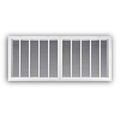 TRUaire 19050X20, 50x20 Return Air Filter Grille, Hinged Face, White Steel Filter Back Vent Cover, Fits 50x20x1 Filter, 190 Series
