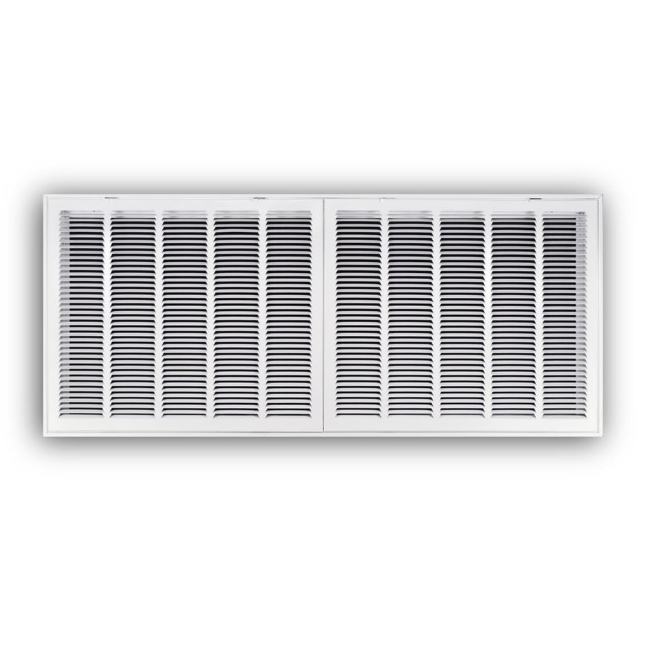TRUaire 19050X20, 50x20 Return Air Filter Grille, Hinged Face, White Steel Filter Back Vent Cover, Fits 50x20x1 Filter, 190 Series