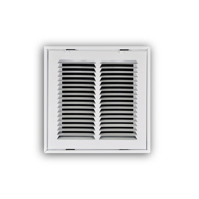 TRUaire 190RF10X10, 10x10 Return Air Filter Grille, Removable Face, White Steel Filter Back Vent Cover, Fits 10x10x1 Filter, 190RF Series