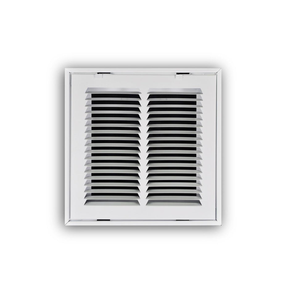 TRUaire 190RF10X10, 10x10 Return Air Filter Grille, Removable Face, White Steel Filter Back Vent Cover, Fits 10x10x1 Filter, 190RF Series