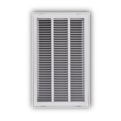 TRUaire 190RF14X25, 14x25 Return Air Filter Grille, Removable Face, White Steel Filter Back Vent Cover, Fits 14x25x1 Filter, 190RF Series
