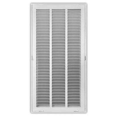 TRUaire 190RF14X30, 14x30 Return Air Filter Grille, Removable Face, White Steel Filter Back Vent Cover, Fits 14x30x1 Filter, 190RF Series