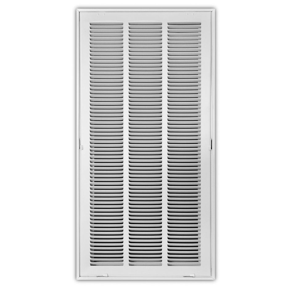 TRUaire 190RF14X30, 14x30 Return Air Filter Grille, Removable Face, White Steel Filter Back Vent Cover, Fits 14x30x1 Filter, 190RF Series