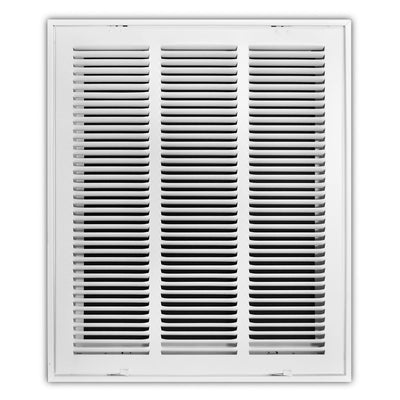 TRUaire 190RF16X20, 16x20 Return Air Filter Grille, Removable Face, White Steel Filter Back Vent Cover, Fits 16x20x1 Filter, 190RF Series