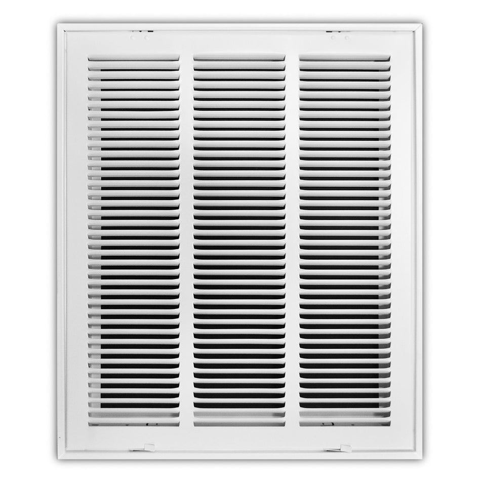 TRUaire 190RF16X20, 16x20 Return Air Filter Grille, Removable Face, White Steel Filter Back Vent Cover, Fits 16x20x1 Filter, 190RF Series