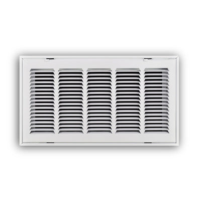 TRUaire 190RF20X10, 20x10 Return Air Filter Grille, Removable Face, White Steel Filter Back Vent Cover, Fits 20x10x1 Filter, 190RF Series