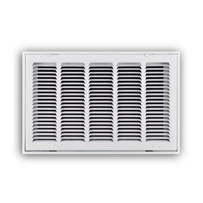 TRUaire 190RF20X12, 20x12 Return Air Filter Grille, Removable Face, White Steel Filter Back Vent Cover, Fits 20x12x1 Filter, 190RF Series