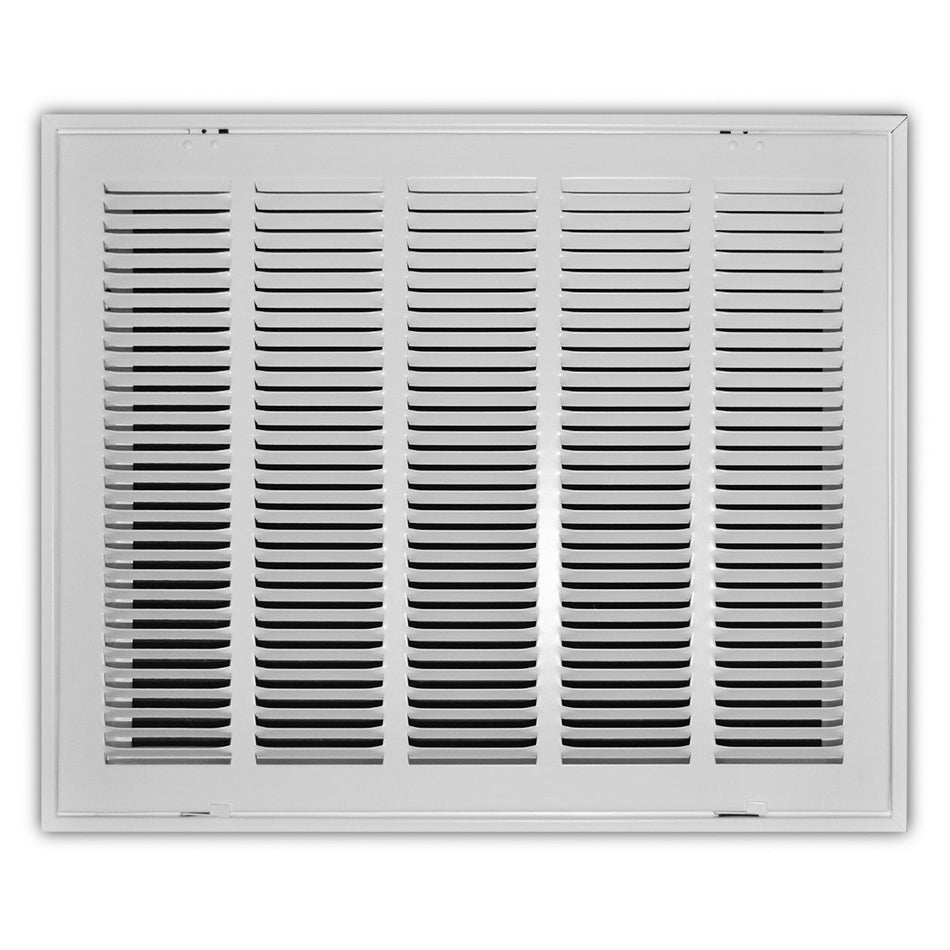 TRUaire 190RF20X16, 20x16 Return Air Filter Grille, Removable Face, White Steel Filter Back Vent Cover, Fits 20x16x1 Filter, 190RF Series