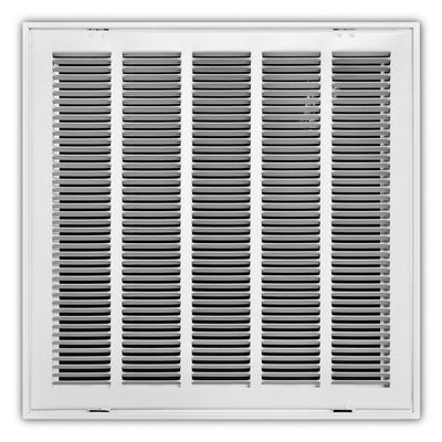 TRUaire 190RF20X20, 20x20 Return Air Filter Grille, Removable Face, White Steel Filter Back Vent Cover, Fits 20x20x1 Filter, 190RF Series