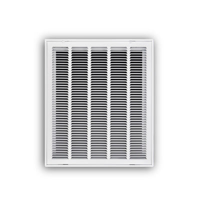 TRUaire 190RF20X24, 20x24 Return Air Filter Grille, Removable Face, White Steel Filter Back Vent Cover, Fits 20x24x1 Filter, 190RF Series