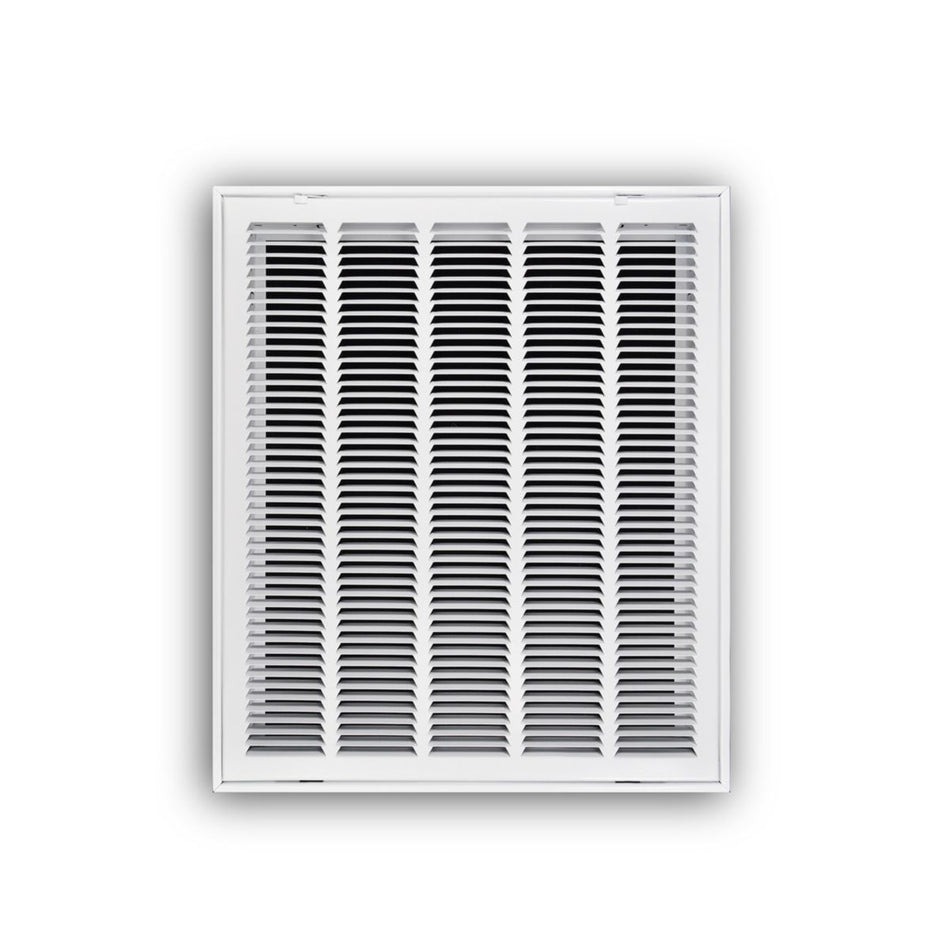 TRUaire 190RF20X24, 20x24 Return Air Filter Grille, Removable Face, White Steel Filter Back Vent Cover, Fits 20x24x1 Filter, 190RF Series