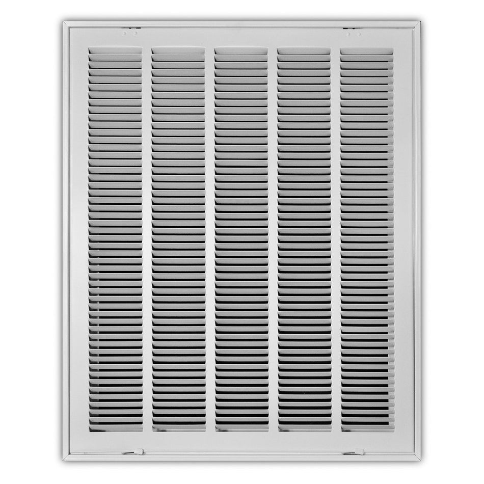 TRUaire 190RF20X25, 20x25 Return Air Filter Grille, Removable Face, White Steel Filter Back Vent Cover, Fits 20x25x1 Filter, 190RF Series