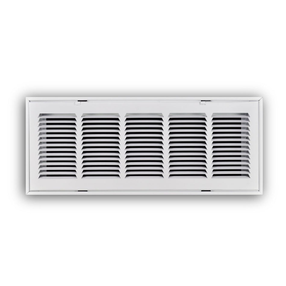 TRUaire 190RF24X08, 24x8 Return Air Filter Grille, Removable Face, White Steel Filter Back Vent Cover, Fits 24x8x1 Filter, 190RF Series