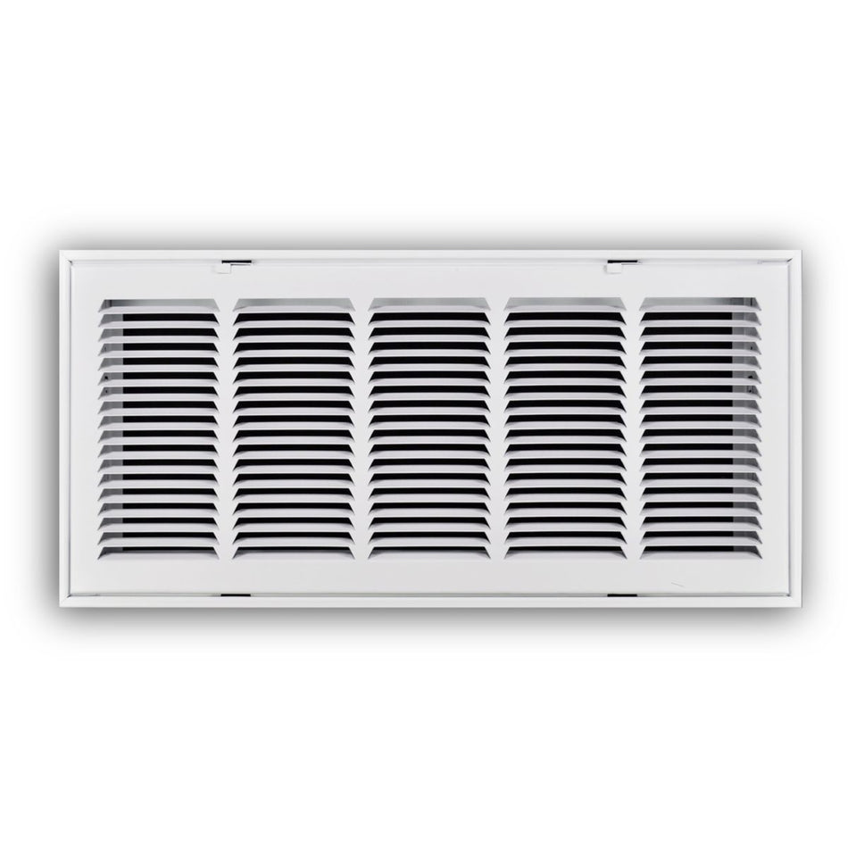 TRUaire 190RF24X10, 24x10 Return Air Filter Grille, Removable Face, White Steel Filter Back Vent Cover, Fits 24x10x1 Filter, 190RF Series