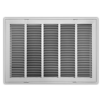 TRUaire 190RF24X18, 24x18 Return Air Filter Grille, Removable Face, White Steel Filter Back Vent Cover, Fits 24x18x1 Filter, 190RF Series