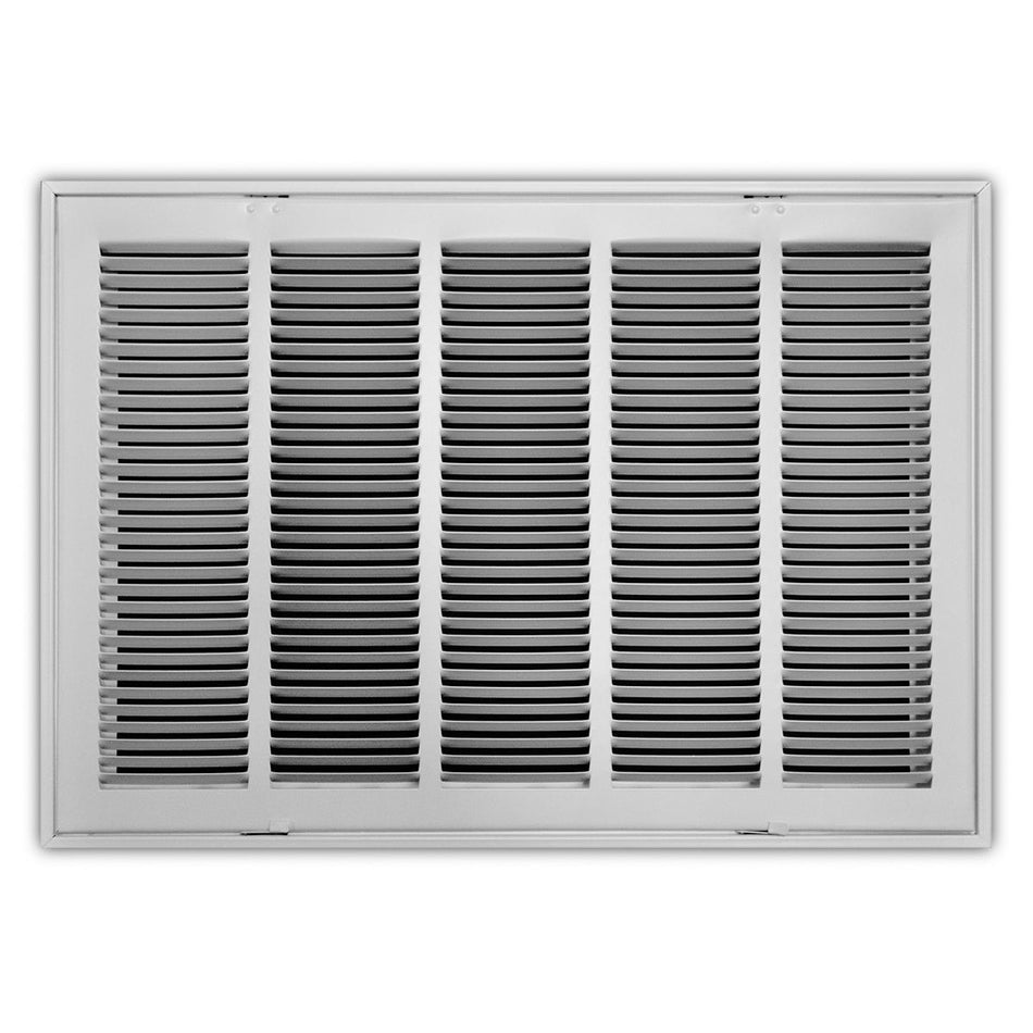 TRUaire 190RF24X18, 24x18 Return Air Filter Grille, Removable Face, White Steel Filter Back Vent Cover, Fits 24x18x1 Filter, 190RF Series