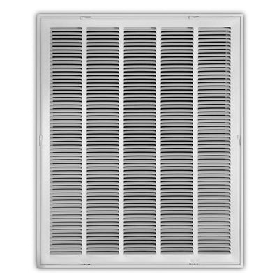 TRUaire 190RF24X30, 24x30 Return Air Filter Grille, Removable Face, White Steel Filter Back Vent Cover, Fits 24x30x1 Filter, 190RF Series
