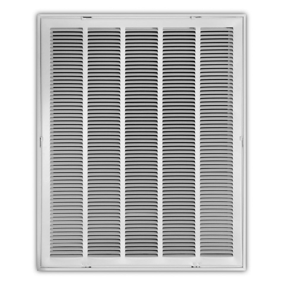 TRUaire 190RF24X30, 24x30 Return Air Filter Grille, Removable Face, White Steel Filter Back Vent Cover, Fits 24x30x1 Filter, 190RF Series