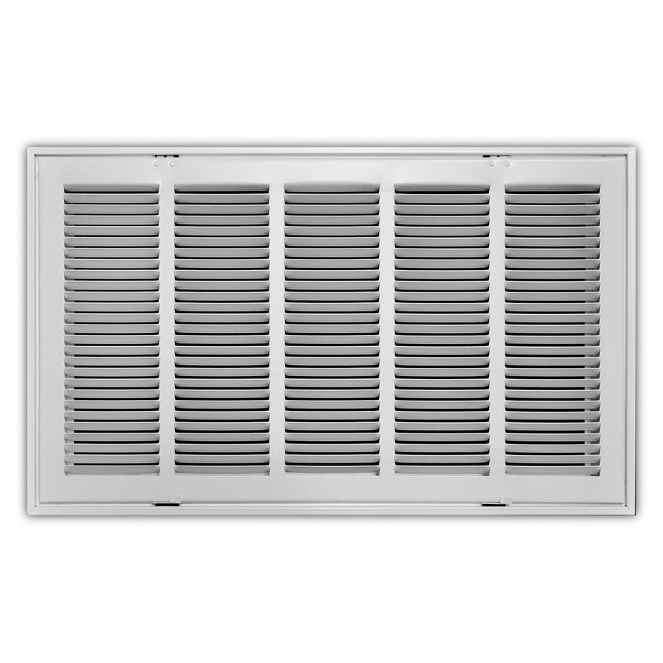 TRUaire 190RF25X14, 25x14 Return Air Filter Grille, Removable Face, White Steel Filter Back Vent Cover, Fits 25x14x1 Filter, 190RF Series