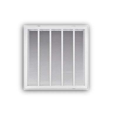 TRUaire 190RF25X25, 25x25 Return Air Filter Grille, Removable Face, White Steel Filter Back Vent Cover, Fits 25x25x1 Filter, 190RF Series