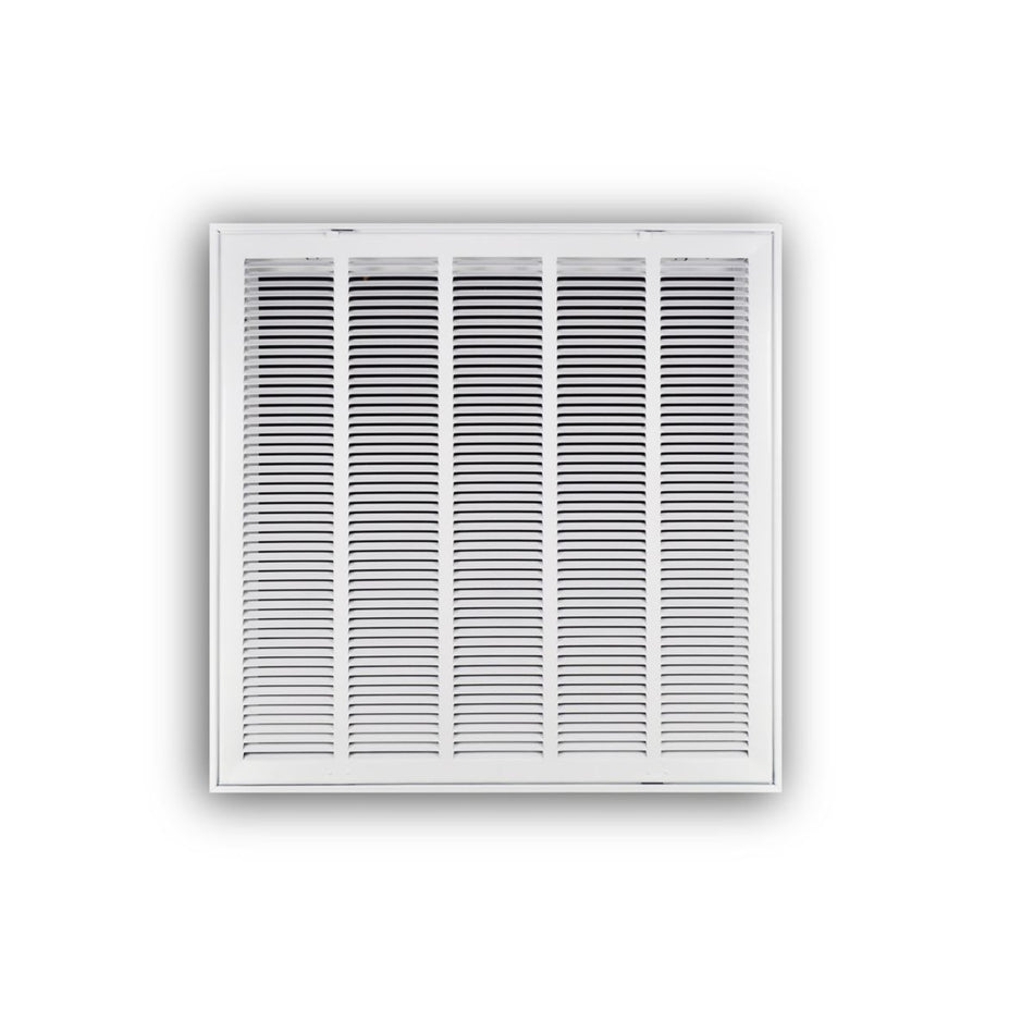 TRUaire 190RF25X25, 25x25 Return Air Filter Grille, Removable Face, White Steel Filter Back Vent Cover, Fits 25x25x1 Filter, 190RF Series