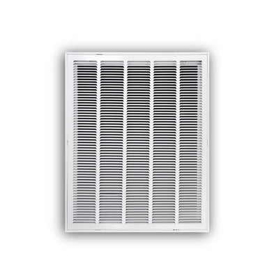 TRUaire 190RF25X32, 25x32 Return Air Filter Grille, Removable Face, White Steel Filter Back Vent Cover, Fits 25x32x1 Filter, 190RF Series