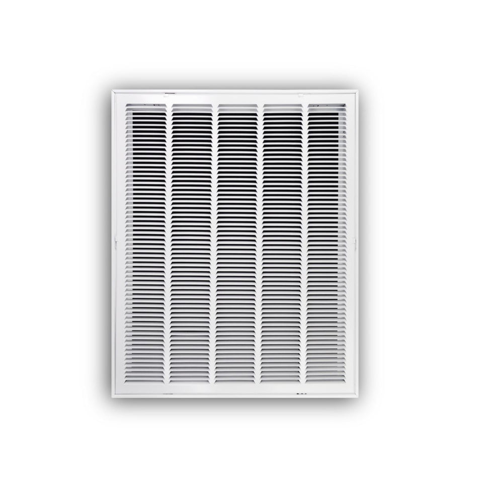TRUaire 190RF25X32, 25x32 Return Air Filter Grille, Removable Face, White Steel Filter Back Vent Cover, Fits 25x32x1 Filter, 190RF Series