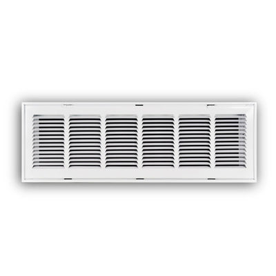 TRUaire 190RF30X08, 30x8 Return Air Filter Grille, Removable Face, White Steel Filter Back Vent Cover, Fits 30x8x1 Filter, 190RF Series