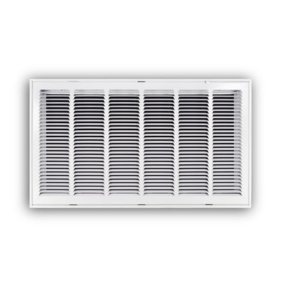 TRUaire 190RF30X16, 30x16 Return Air Filter Grille, Removable Face, White Steel Filter Back Vent Cover, Fits 30x16x1 Filter, 190RF Series