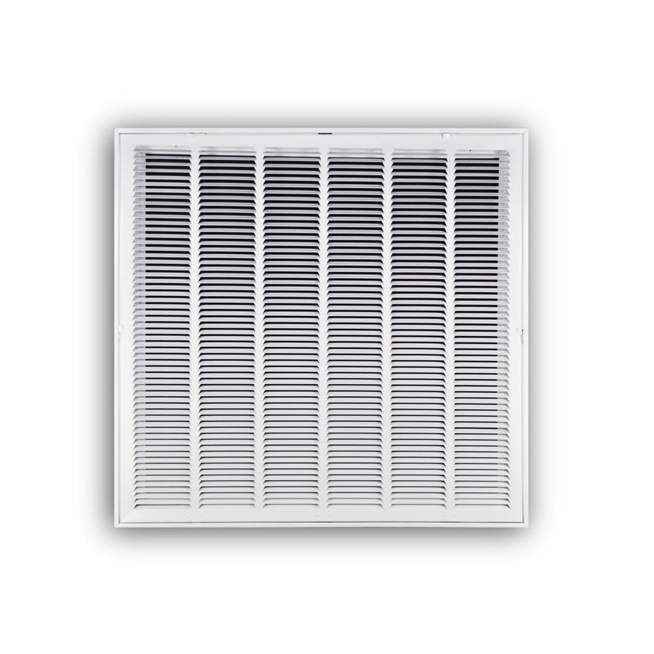 TRUaire 190RF30X30, 30x30 Return Air Filter Grille, Removable Face, White Steel Filter Back Vent Cover, Fits 30x30x1 Filter, 190RF Series