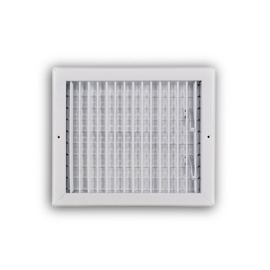 TRUaire 210VM12X10, 12x10 1-Way Air Register, White Steel Sidewall & Ceiling Air Vent, 210VM Series