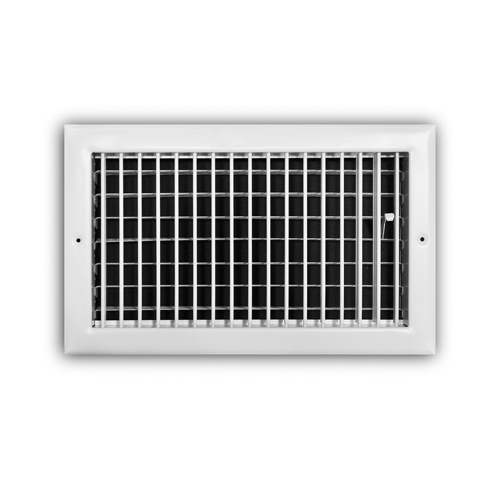 TRUaire 210VM14X10, 14x10 1-Way Air Register, White Steel Sidewall & Ceiling Air Vent, 210VM Series