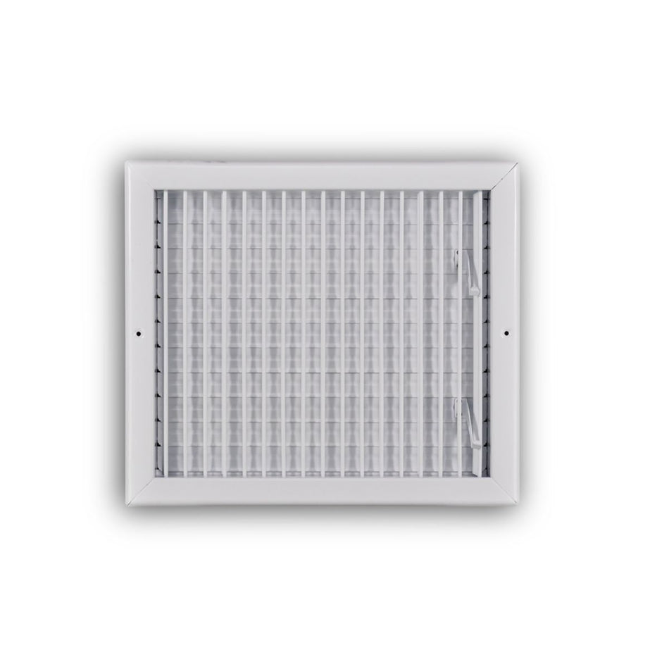 TRUaire 210VM14X12, 14x12 1-Way Air Register, White Steel Sidewall & Ceiling Air Vent, 210VM Series