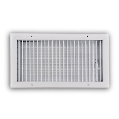 TRUaire 210VM16X08, 16x8 1-Way Air Register, White Steel Sidewall & Ceiling Air Vent, 210VM Series
