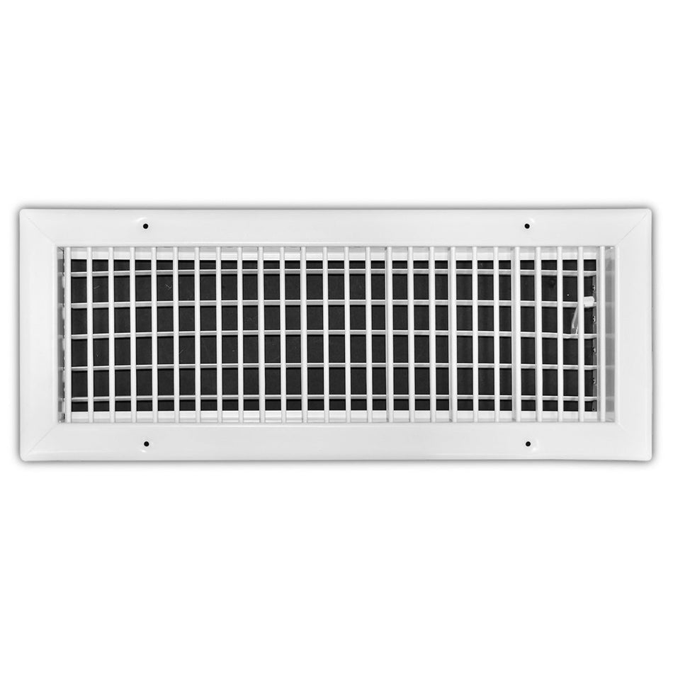 TRUaire 210VM18X06, 18x6 1-Way Air Register, White Steel Sidewall & Ceiling Air Vent, 210VM Series