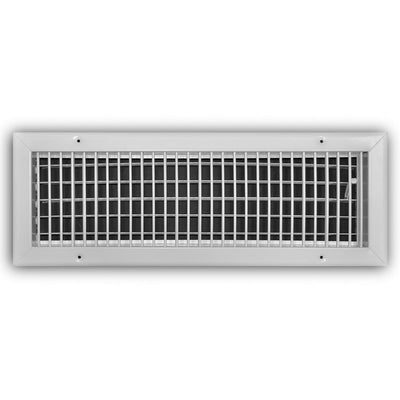 TRUaire 210VM20X06, 20x6 1-Way Air Register, White Steel Sidewall & Ceiling Air Vent, 210VM Series