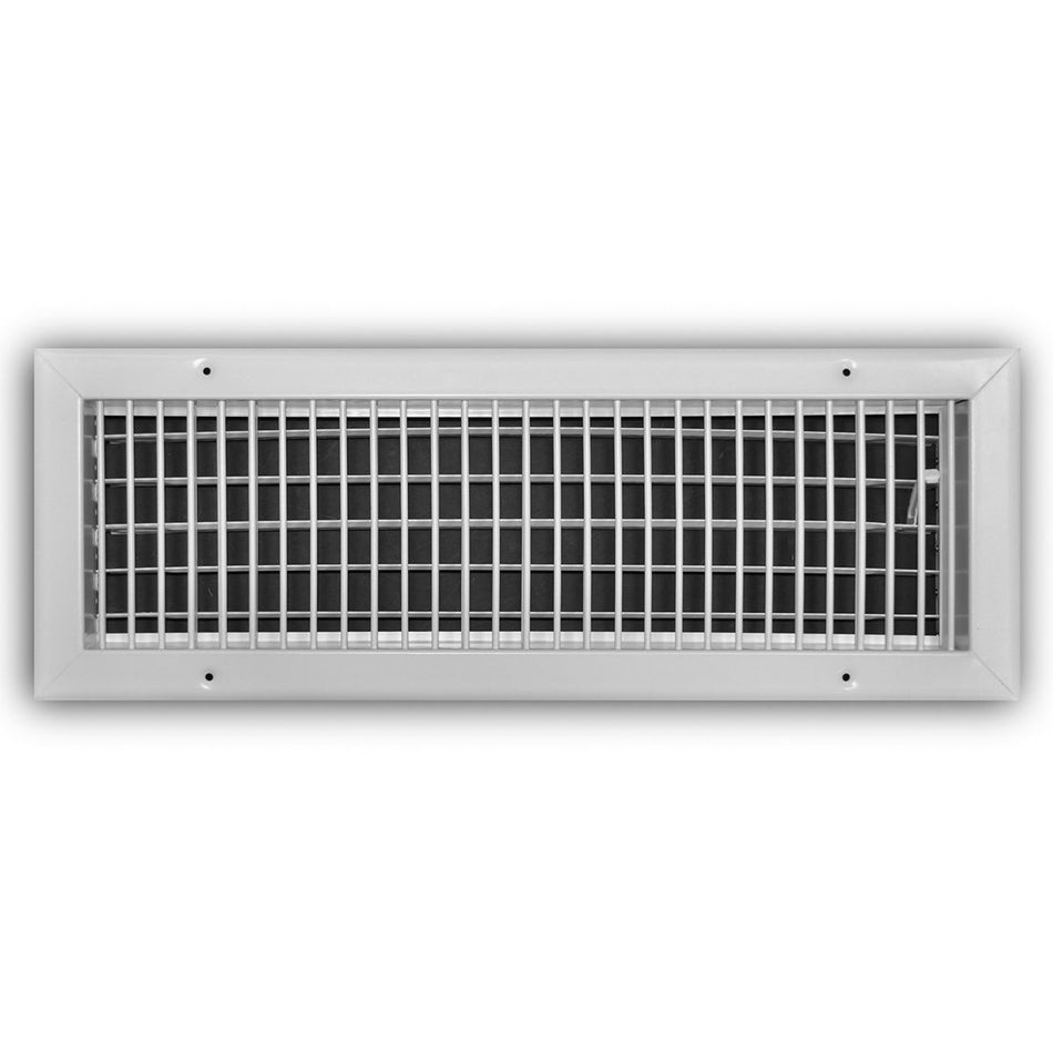 TRUaire 210VM20X06, 20x6 1-Way Air Register, White Steel Sidewall & Ceiling Air Vent, 210VM Series