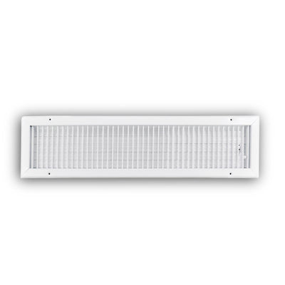 TRUaire 210VM30X06, 36x6 1-Way Air Register, White Steel Sidewall & Ceiling Air Vent, 210VM Series