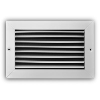 TRUaire 27010X06, 10x6 Return Air Grille, Fixed Bar, White Steel Wall & Ceiling Vent Cover, 270 Series