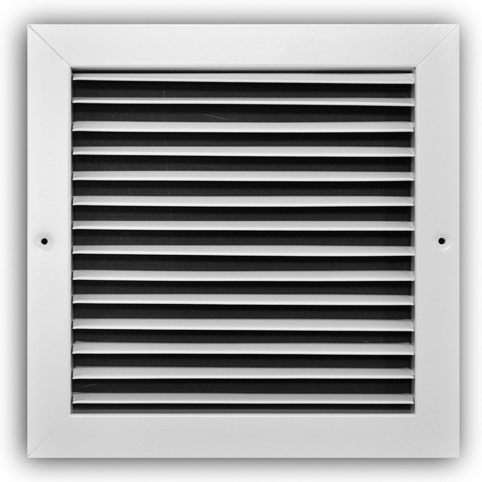 TRUaire 27010X10, 10x10 Return Air Grille, Fixed Bar, White Steel Wall & Ceiling Vent Cover, 270 Series