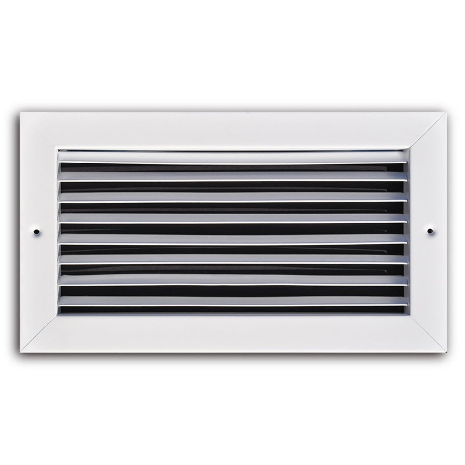 TRUaire 27012X06, 12x6 Return Air Grille, Fixed Bar, White Steel Wall & Ceiling Vent Cover, 270 Series