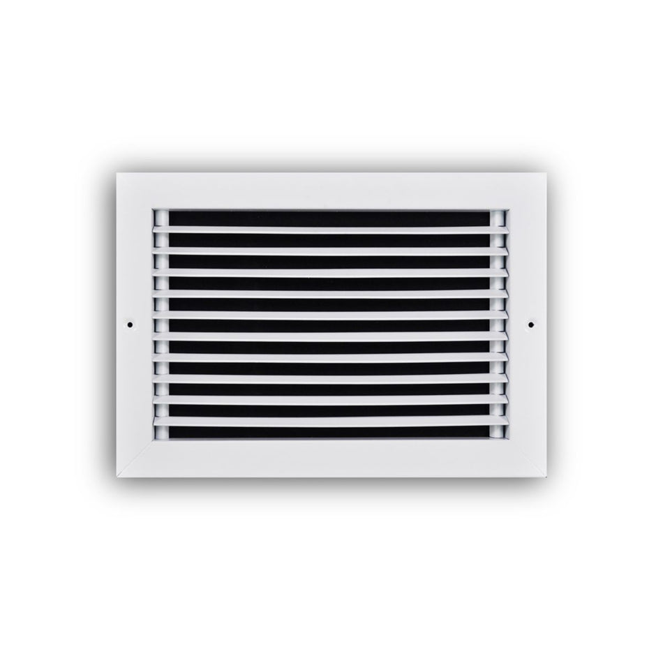 TRUaire 27012X08, 12x8 Return Air Grille, Fixed Bar, White Steel Wall & Ceiling Vent Cover, 270 Series