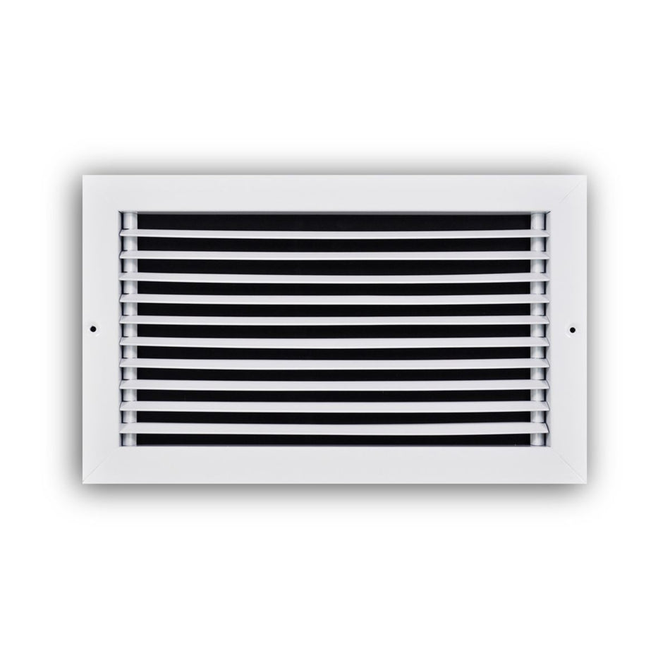 TRUaire 27014X08, 14x8 Return Air Grille, Fixed Bar, White Steel Wall & Ceiling Vent Cover, 270 Series