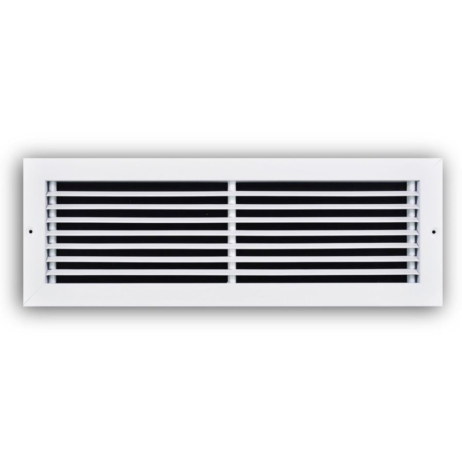 TRUaire 27020X06, 20x6 Return Air Grille, Fixed Bar, White Steel Wall & Ceiling Vent Cover, 270 Series