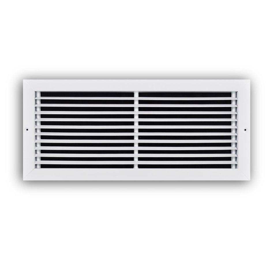TRUaire 27020X08, 20x8 Return Air Grille, Fixed Bar, White Steel Wall & Ceiling Vent Cover, 270 Series
