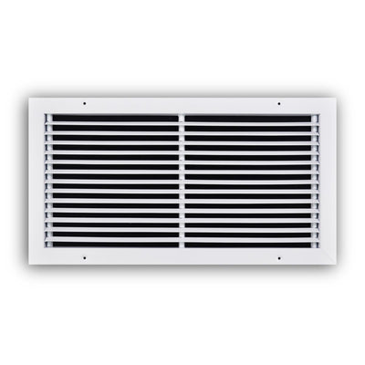TRUaire 27020X10, 20x10 Return Air Grille, Fixed Bar, White Steel Wall & Ceiling Vent Cover, 270 Series