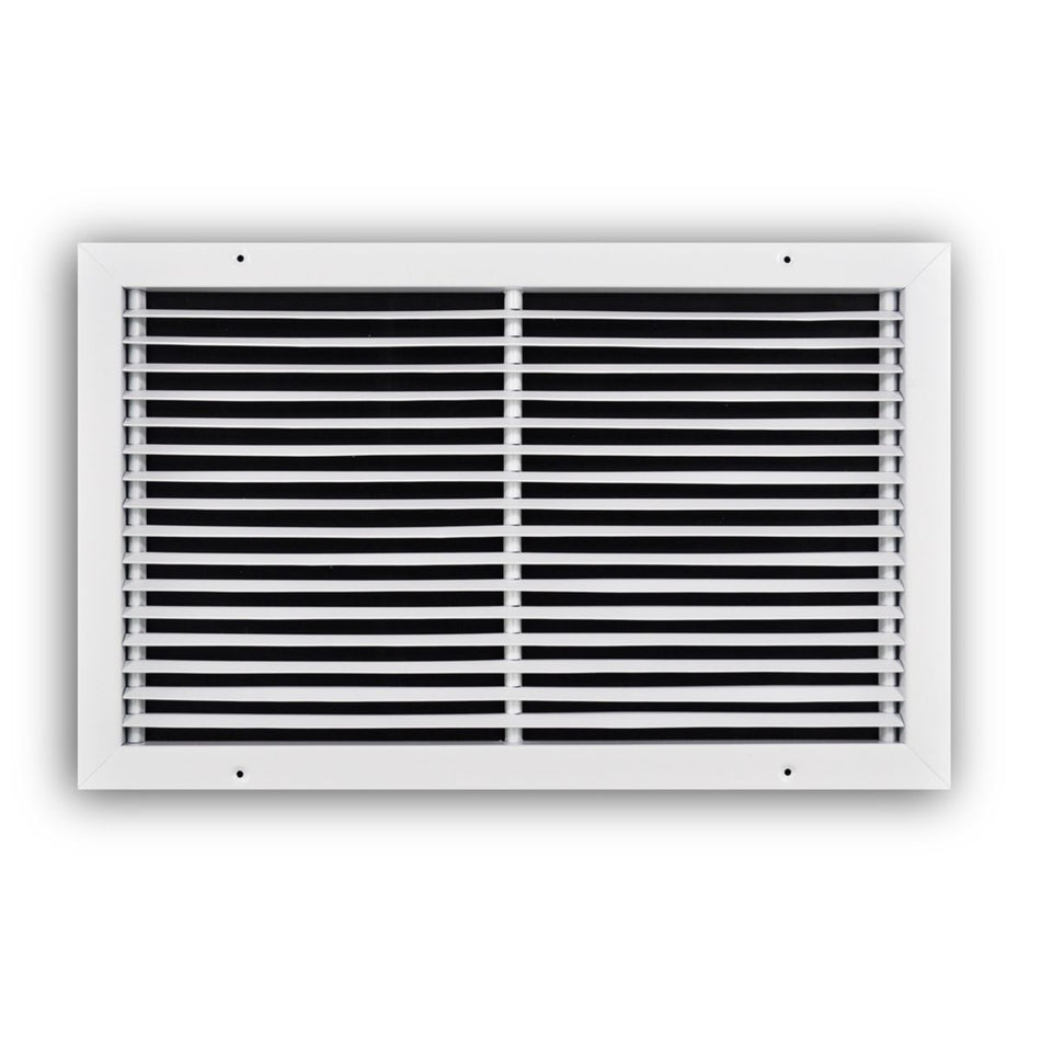TRUaire 27020X12, 20x12 Return Air Grille, Fixed Bar, White Steel Wall & Ceiling Vent Cover, 270 Series