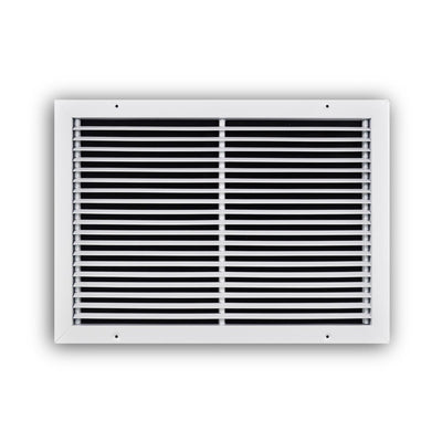 TRUaire 27020X14, 20x14 Return Air Grille, Fixed Bar, White Steel Wall & Ceiling Vent Cover, 270 Series