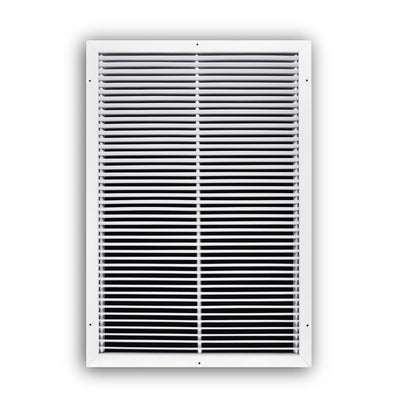 TRUaire 27020X30, 20x30 Return Air Grille, Fixed Bar, White Steel Wall & Ceiling Vent Cover, 270 Series